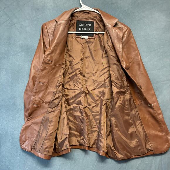 Navarre Leather Company Jacket Blazer Button Down Preppy Academia Boho Country - Picture 6 of 11